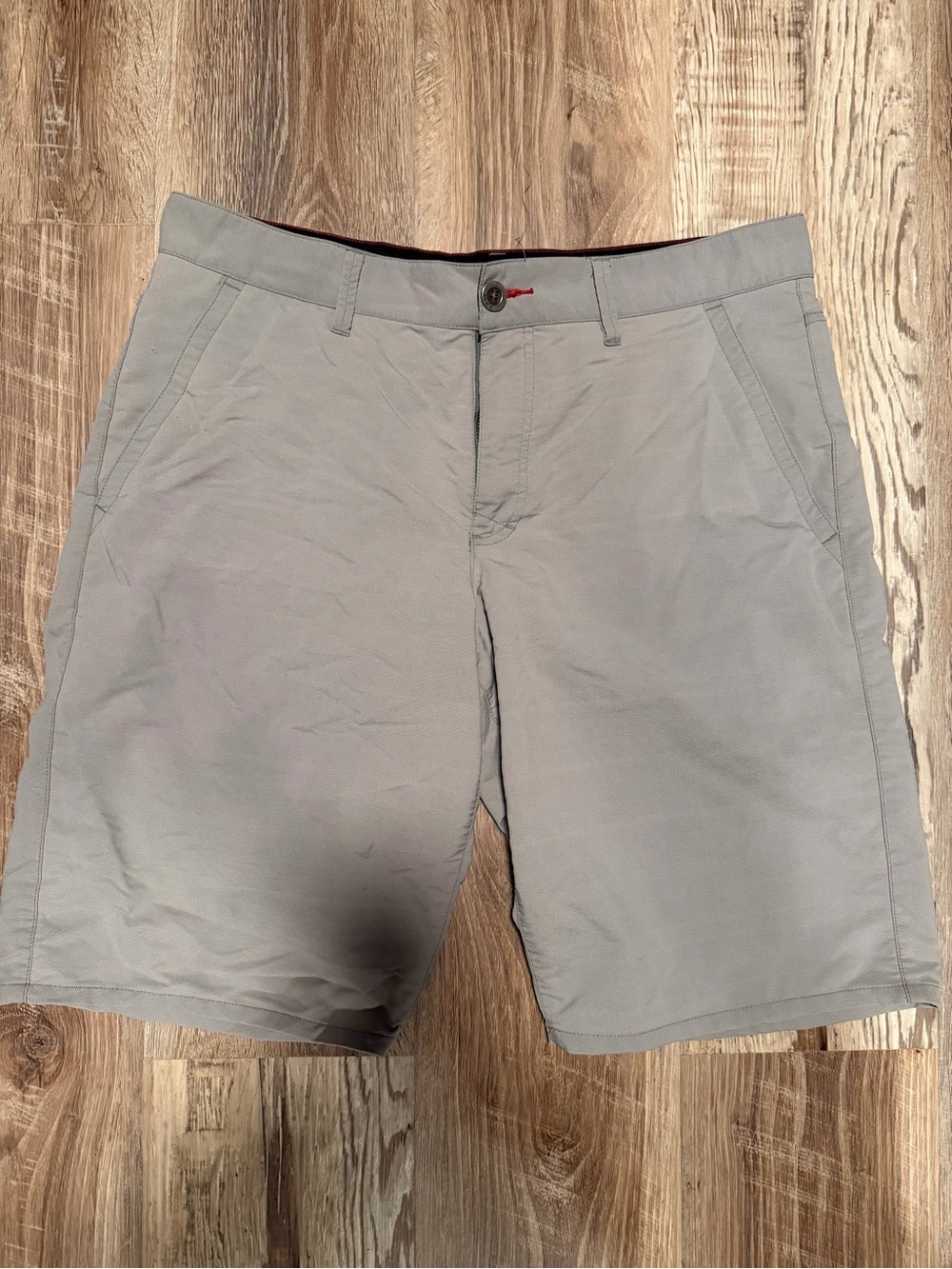 Tony Hawk Men's Light Gray Flat Front Casual Shorts